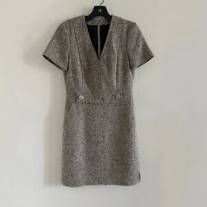 Tory Burch Priscilla Short-Sleeve Dress - Tweed Dress - Size 4